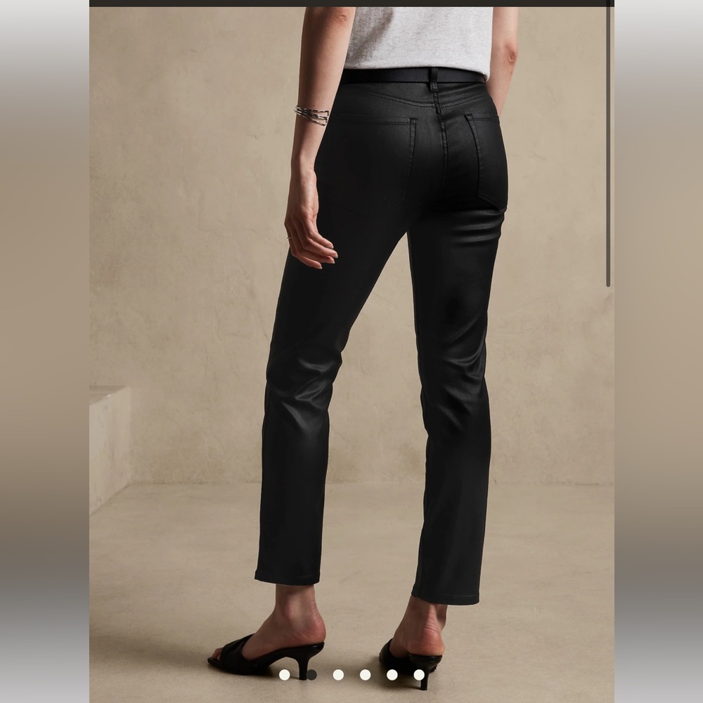 Banana republic high rise slim jeans (leather matte look)